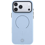 Mercedes Benz iPhone 17 Pro Max/iPhone 18 Pro Max Deksel i skinn med 3D MagSafe Blå