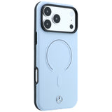 Mercedes Benz iPhone 17 Pro Max/iPhone 18 Pro Max Deksel i skinn med 3D MagSafe Blå