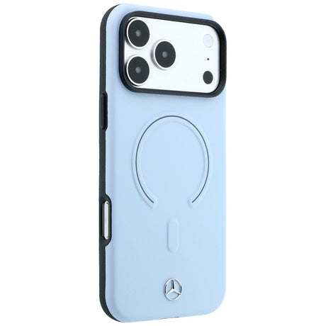 Mercedes Benz iPhone 17 Pro Max/iPhone 18 Pro Max Deksel i skinn med 3D MagSafe Blå