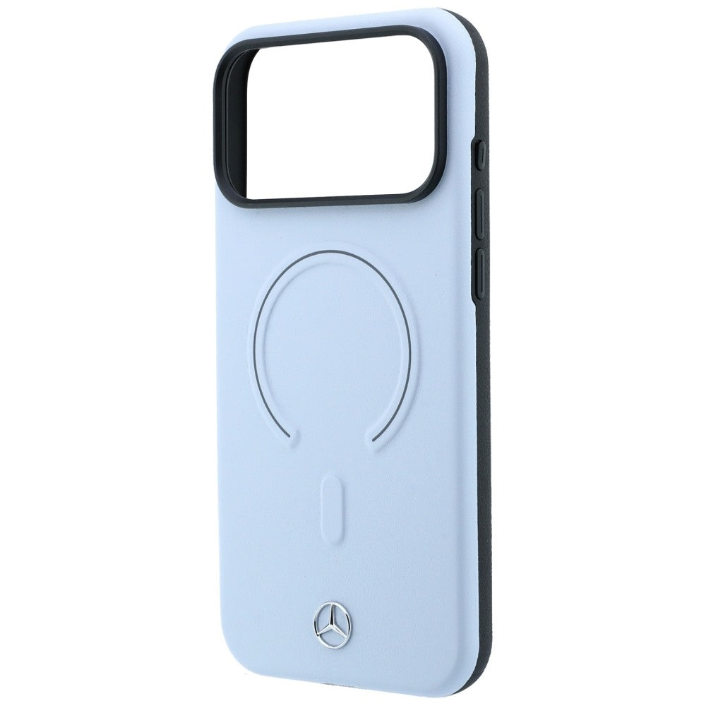 Mercedes Benz iPhone 17 Pro Max/iPhone 18 Pro Max Deksel i skinn med 3D MagSafe Blå