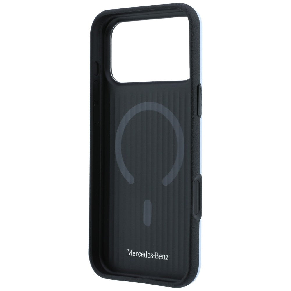 Mercedes Benz iPhone 17 Pro Max/iPhone 18 Pro Max Deksel i skinn med 3D MagSafe Blå