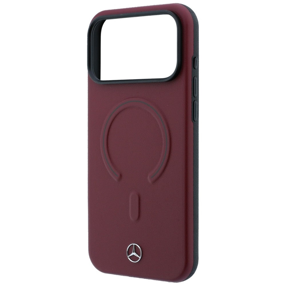 Mercedes Benz iPhone 17 Pro/iPhone 18 Pro Deksel i skinn med 3D MagSafe, burgunder