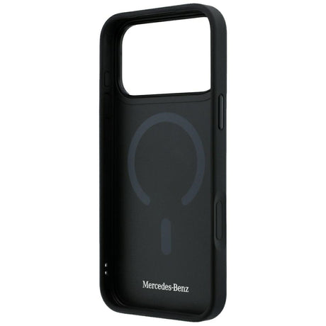 Mercedes Benz iPhone 17 Pro Max/iPhone 18 Pro Max Deksel Leather Crossed Lines Svart