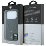 Mercedes Benz iPhone 17 Pro/iPhone 18 Pro Deksel Leather Ring Stand Svart