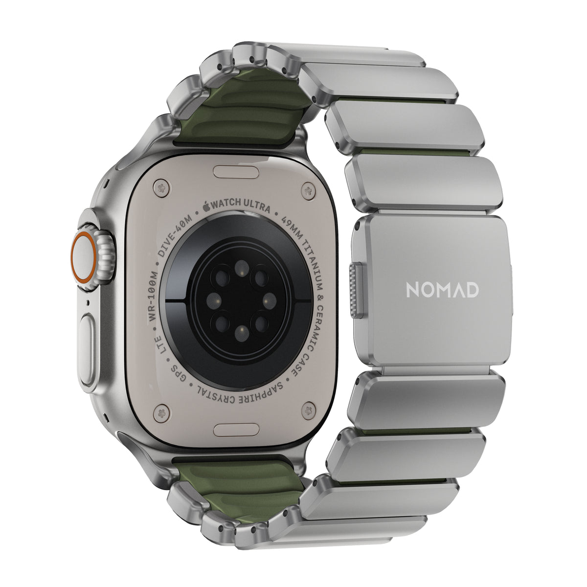 Nomad Apple Watch 45/46mm/Ultra 49mm Armbånd Stratos Band Natural Forest