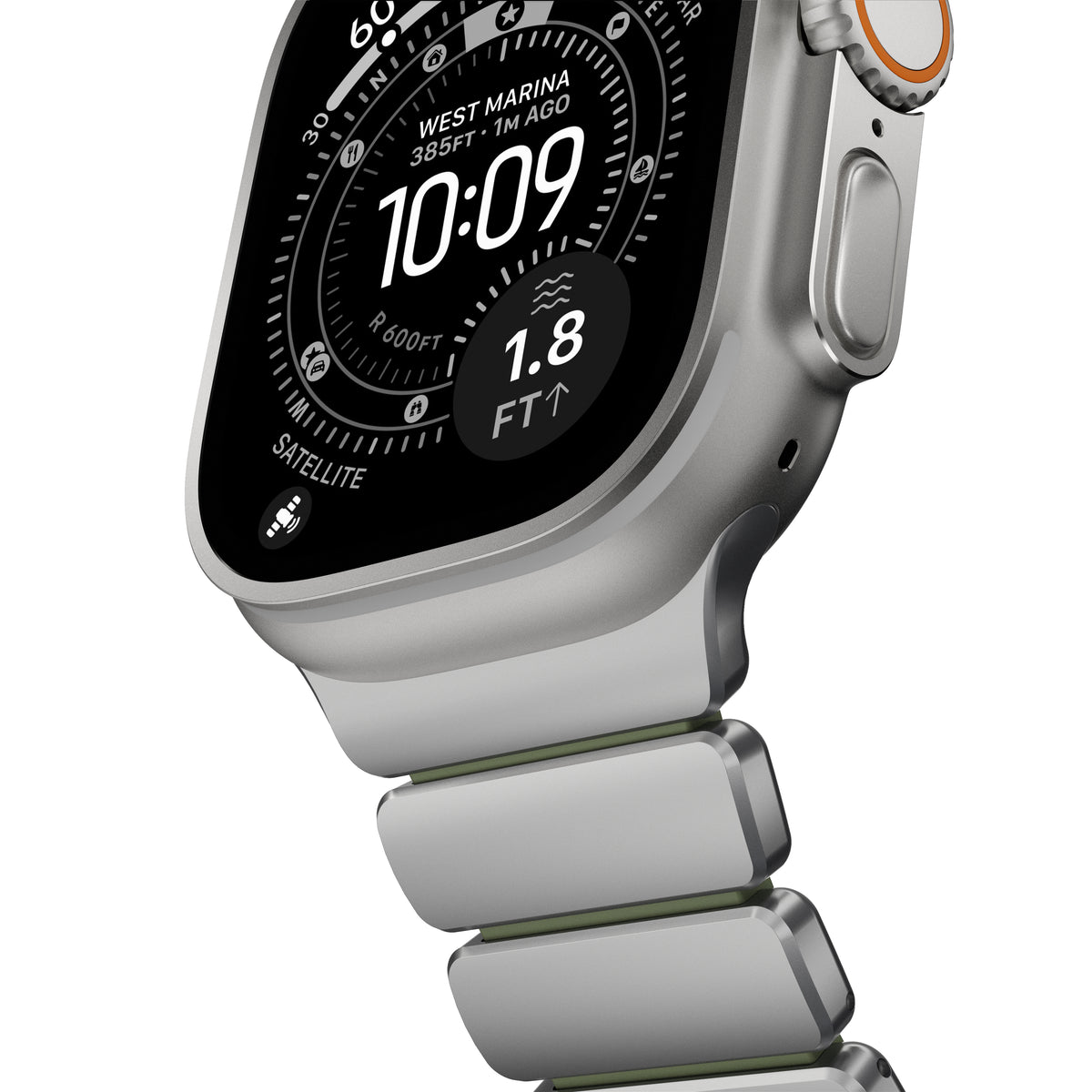 Nomad Apple Watch 45/46mm/Ultra 49mm Armbånd Stratos Band Natural Forest