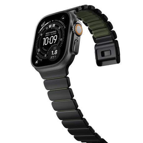Nomad Apple Watch 45/46mm/Ultra 49mm Armbånd Stratos Band Svart Forest
