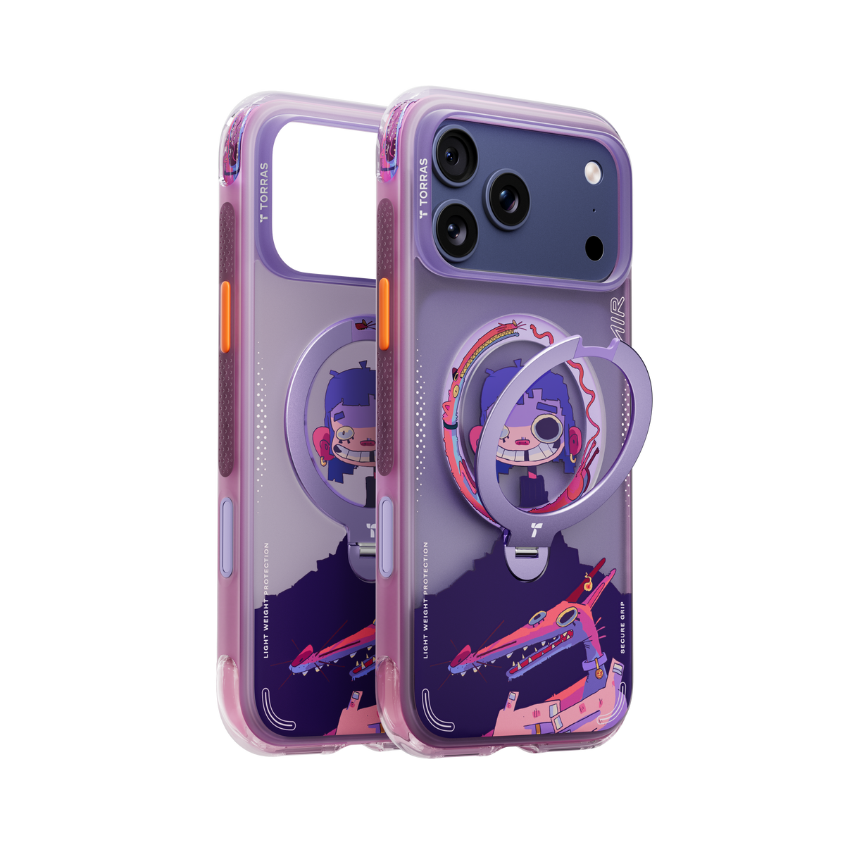 Torras iPhone 17 Pro Max Deksel Ostand Q3 Air Gawx Neon Night Muse