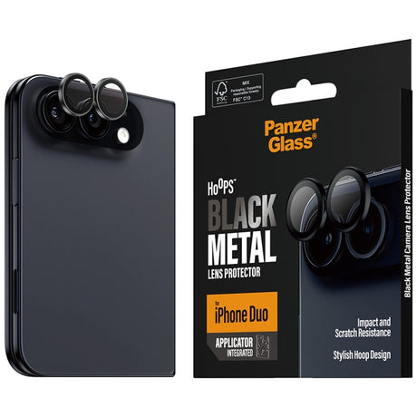 PanzerGlass iPhone Duo Linsebeskyttelse Hoops Svart