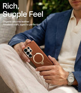 Torras Samsung Galaxy S26 Ultra Deksel Ostand Q3 Vegskin Amber Brown