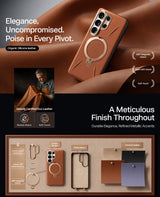 Torras Samsung Galaxy S26 Ultra Deksel Ostand Q3 Vegskin Amber Brown