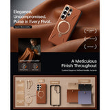 Torras Samsung Galaxy S26 Ultra Deksel Ostand Q3 Vegskin Amber Brown