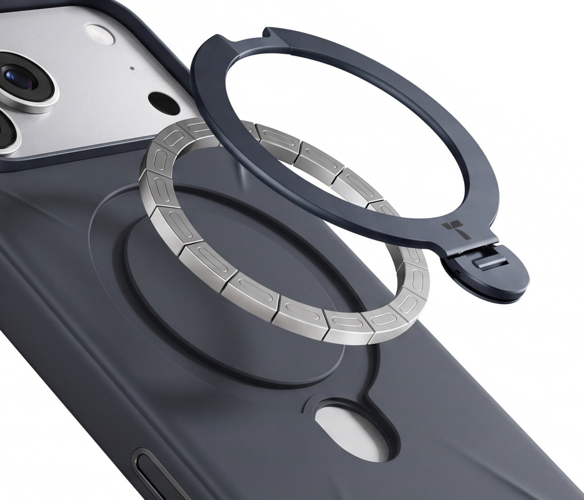 Torras iPhone 18 Pro Max Deksel Ostand Q3 Silicone Svart