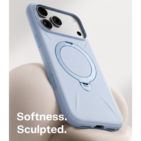 Torras iPhone 18 Pro Max Deksel Ostand Q3 Silicone Blå