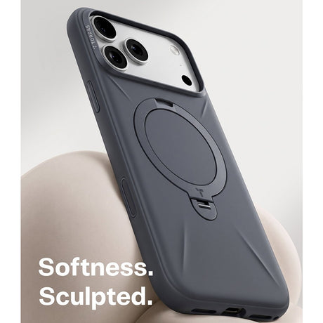 Torras iPhone 18 Pro Max Deksel Ostand Q3 Silicone Svart