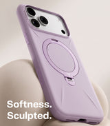 Torras iPhone 18 Pro Max Deksel Ostand Q3 Silicone Lilla