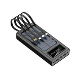 SiGN Powerbank med solceller & inbyggda kablar 20 000 mAh