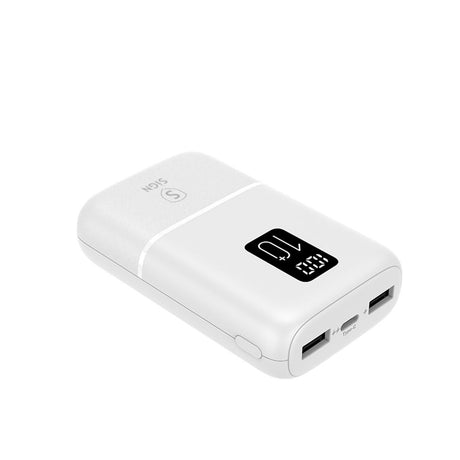 SiGN Mini Powerbank med Display 10 000mAh Hvit