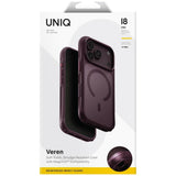 Uniq iPhone 17 Pro/iPhone 18 Pro Deksel Veren MagClick Burgundy
