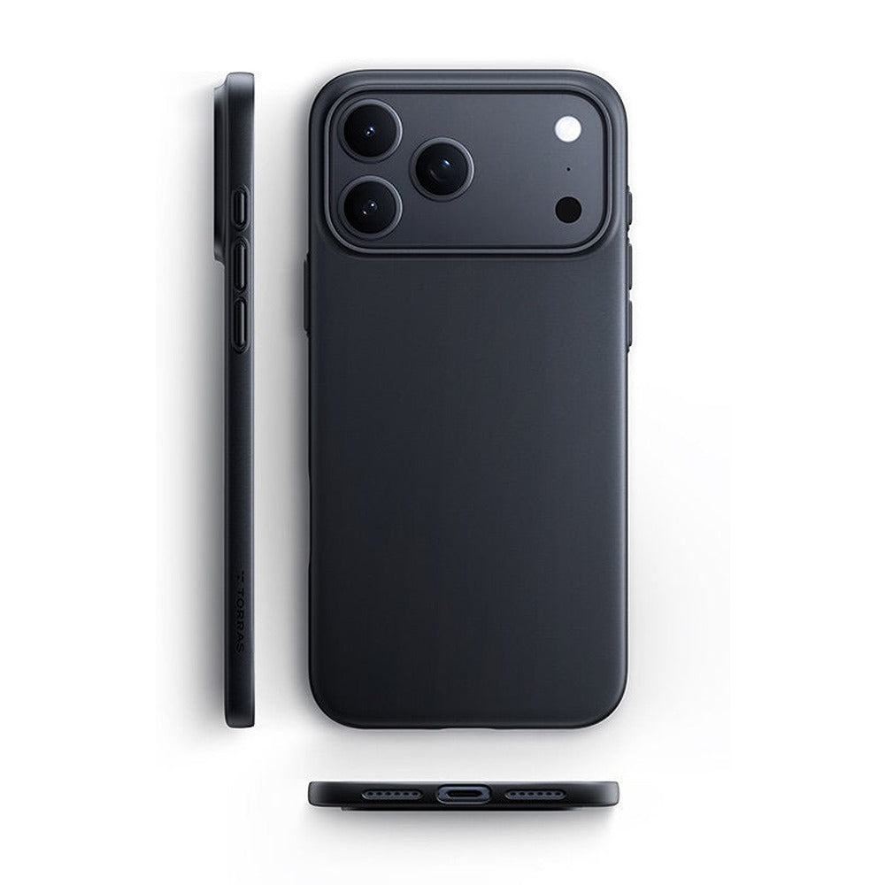Torras iPhone 18 Pro Deksel OriginFit Mag Svart