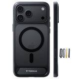 Torras iPhone 18 Pro Deksel Ostand L1 Svart