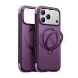 Torras iPhone 18 Pro Deksel Ostand Q3 Rugged Plum Purple