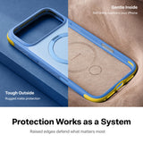 Torras iPhone 18 Pro Max Deksel Ostand Q3 Rugged Island Blue
