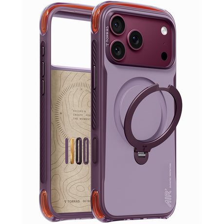 Torras iPhone 18 Pro Deksel Ostand Q3 Air Pro Violet Summit