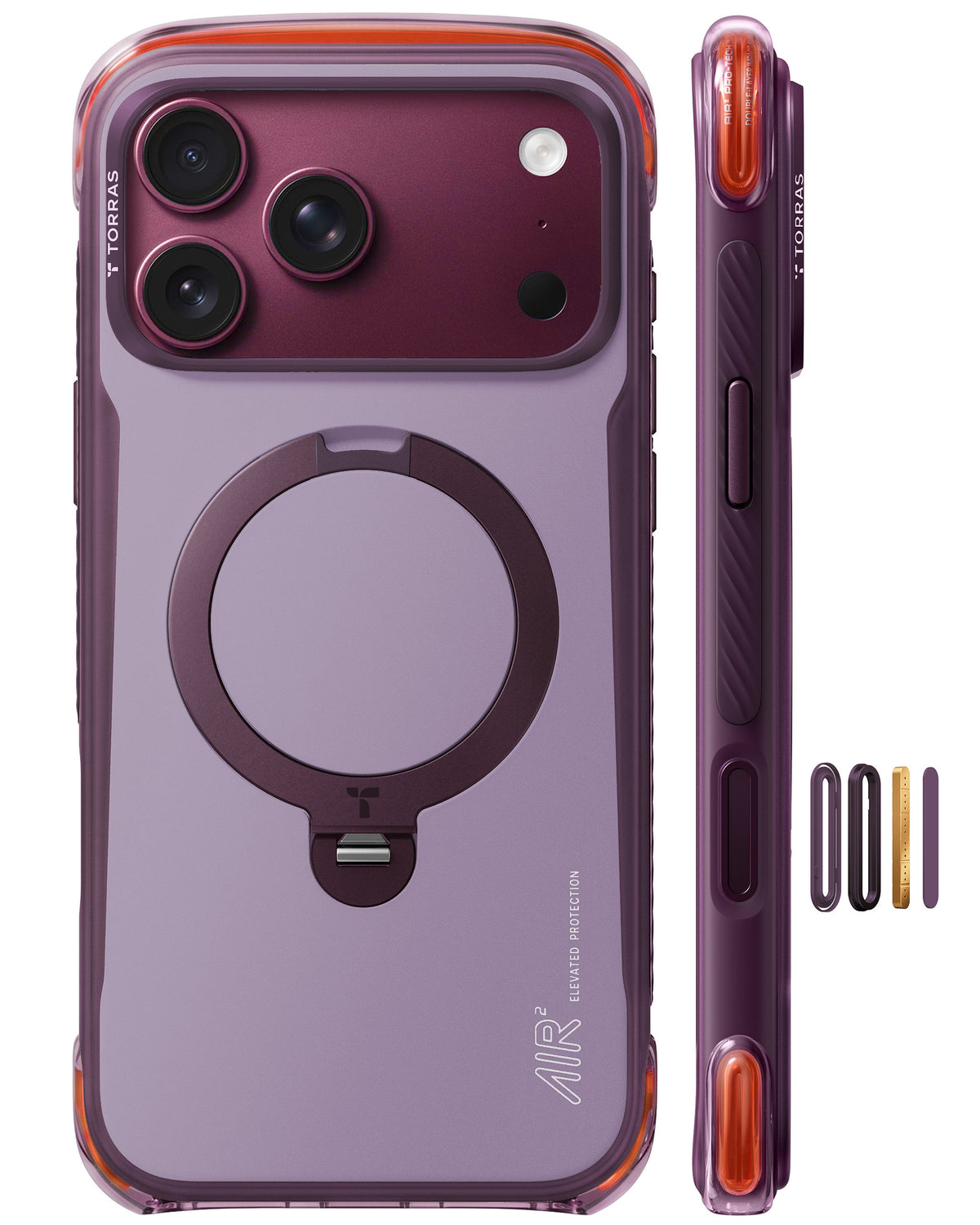 Torras iPhone 18 Pro Deksel Ostand Q3 Air Pro Violet Summit