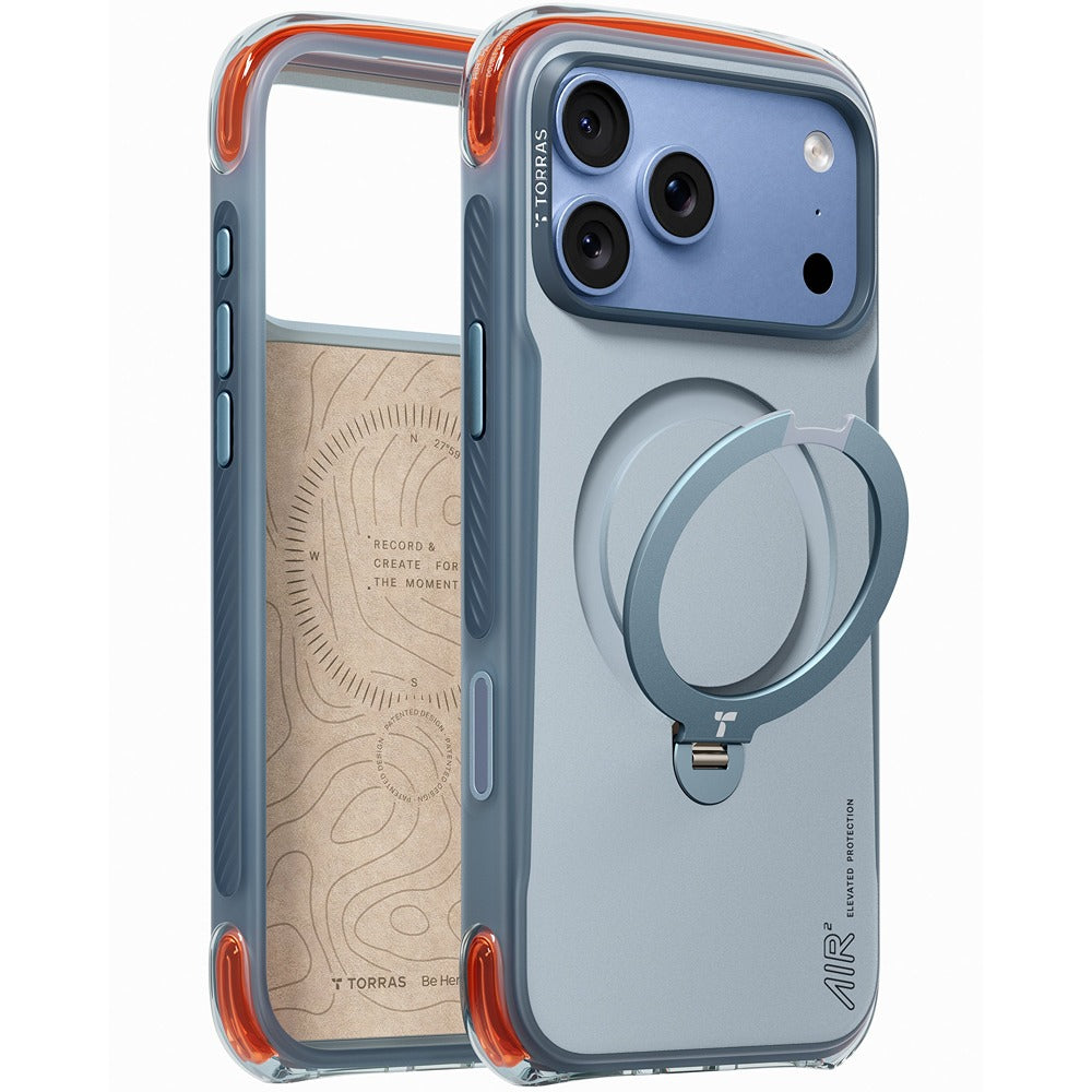 Torras iPhone 18 Pro Deksel Ostand Q3 Air Pro Polar Slate