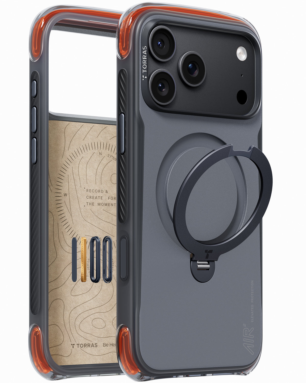 Torras iPhone 18 Pro Deksel Ostand Q3 Air Pro Obsidian Core