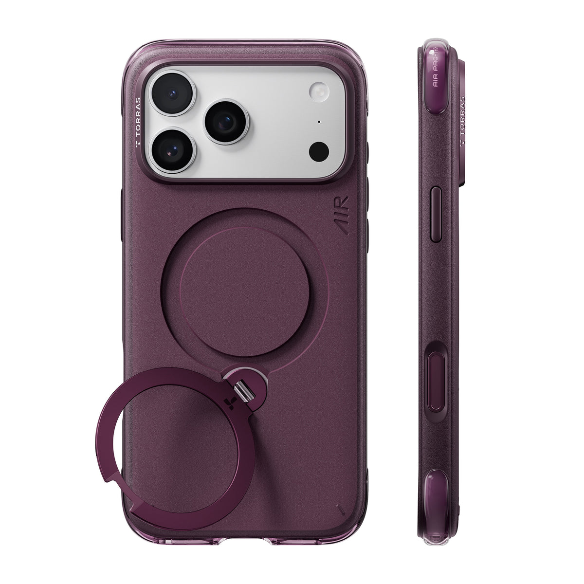 Torras iPhone 18 Pro Max Deksel Ostand Q3 Air Essential Frost Violet