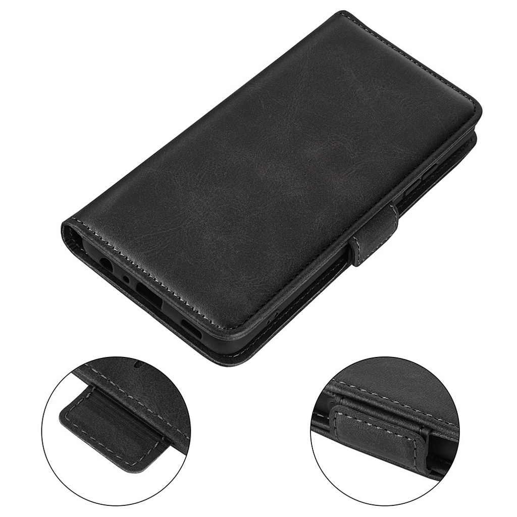 Samsung Galaxy S26 FE Etui Lærstruktur Svart