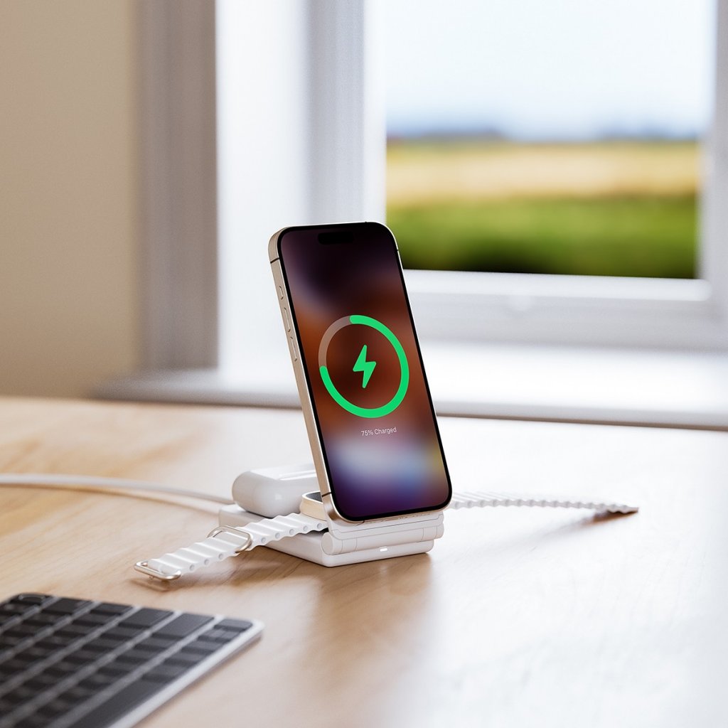 Alogic Trådløs lader Yoga 3-in-1 Hvit