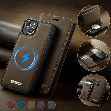 CaseMe iPhone 15 Etui C49 Series Brun