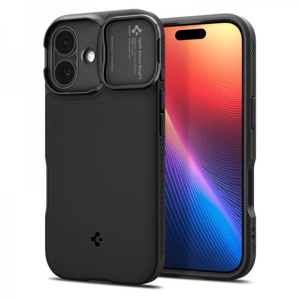Spigen iPhone 17 Deksel Optik Armor MagFit Svart