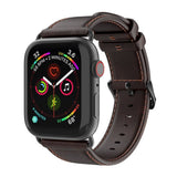 Dux Ducis Apple Watch 44/45/46mm/Ultra 49mm Armbånd Äkta Läder Mörkbrun