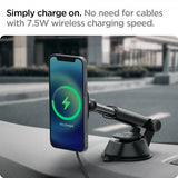 Spigen Mobilholder til bil OneTap Magnetic Car Mount Dashboard Wireless Charging Svart