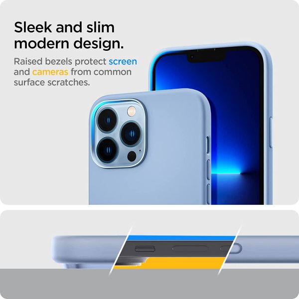 Spigen iPhone 13 Pro Max Deksel Silicone Fit Sierra Blue