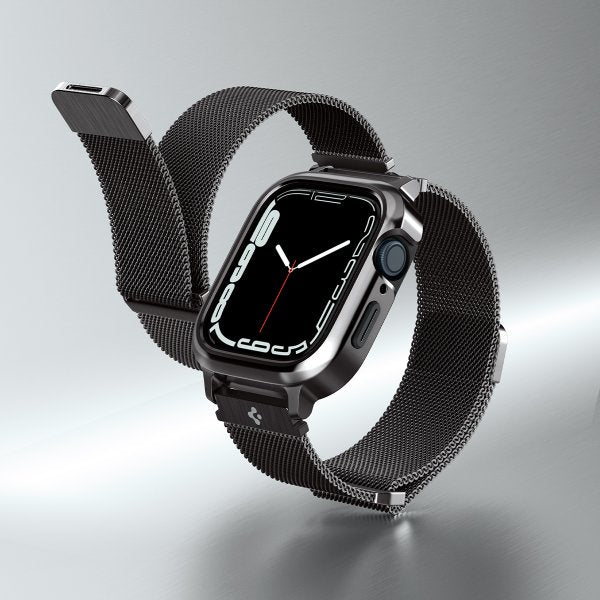 Spigen Apple Watch 45mm Armbånd Metal Fit Pro Graphite