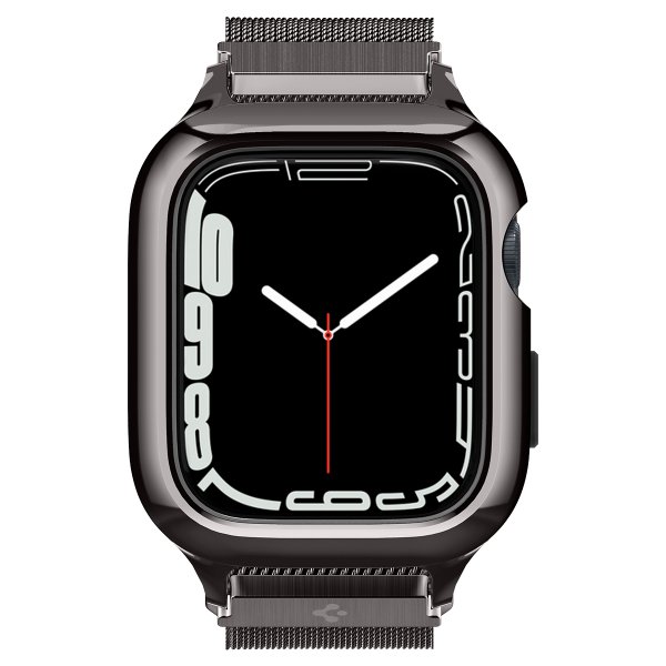 Spigen Apple Watch 45mm Armbånd Metal Fit Pro Graphite