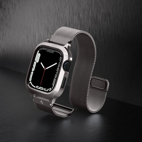 Spigen Apple Watch 45mm Armbånd Metal Fit Pro Graphite