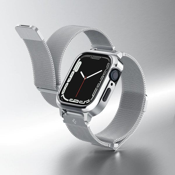 Spigen Apple Watch 40mm Armbånd Metal Fit Pro Sølv