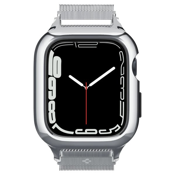 Spigen Apple Watch 40mm Armbånd Metal Fit Pro Sølv