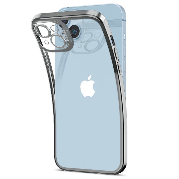 Spigen iPhone 14 Plus Deksel Optik Crystal Chrome Gray