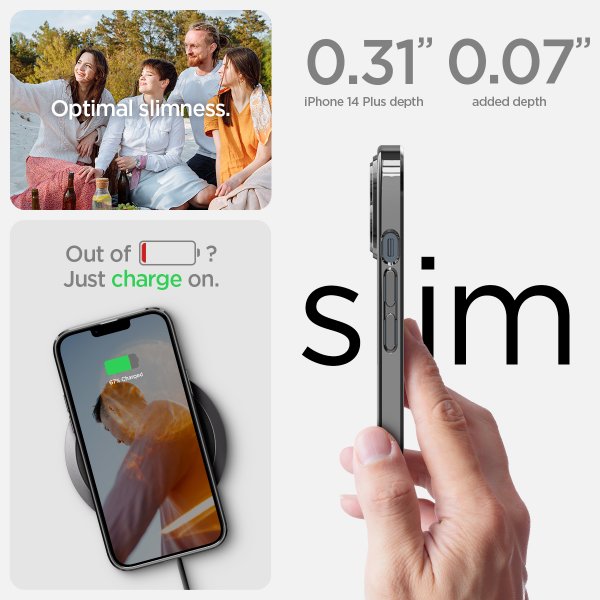Spigen iPhone 14 Plus Deksel Optik Crystal Chrome Gray