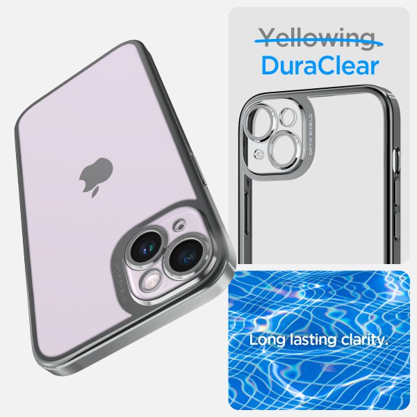 Spigen iPhone 14 Deksel Optik Crystal Chrome Gray
