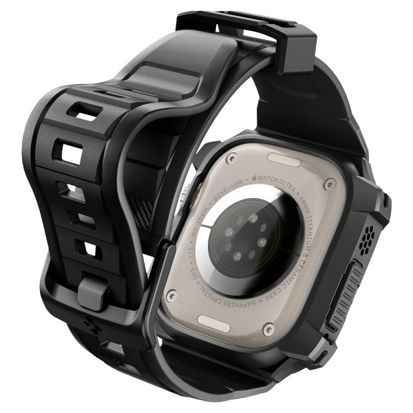 Spigen Apple Watch Ultra Deksel Armbånd Rugged Armor Pro Svart