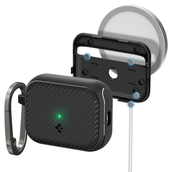 Spigen AirPods Pro 2 Deksel Mag Armor MagFit Matte Black