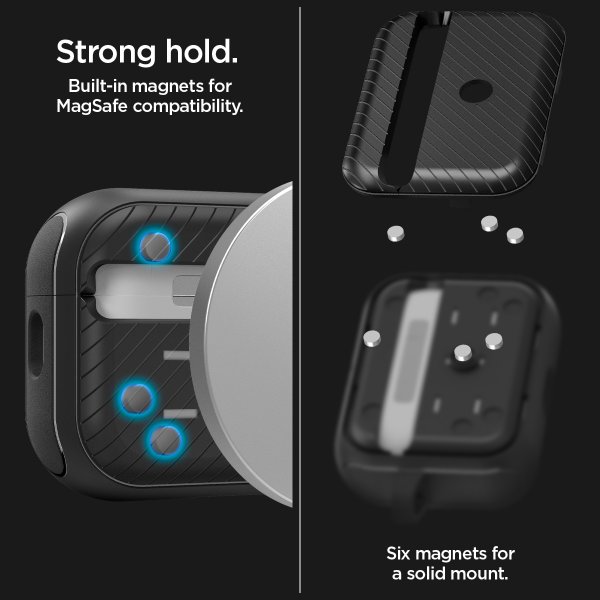 Spigen AirPods Pro 2 Deksel Mag Armor MagFit Matte Black